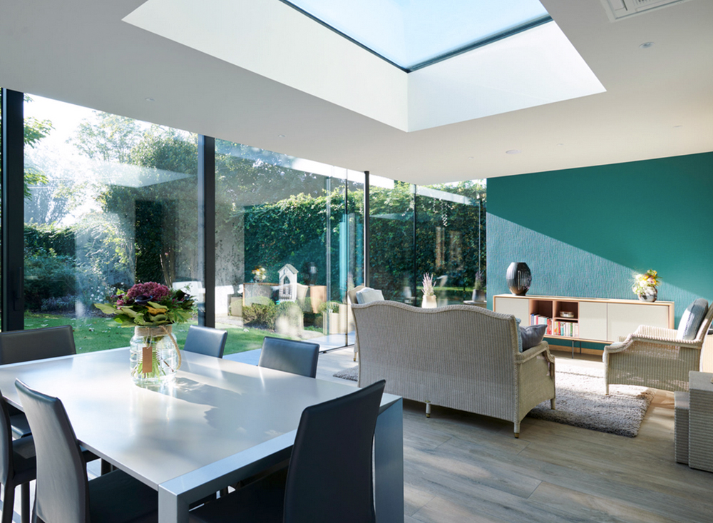 Flachdach mit Lichtkuppel Flachdach mit Lichtkuppel