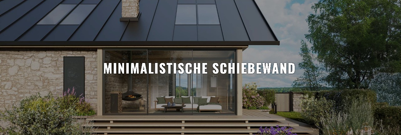 Minimalistische Schiebewand