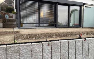 Projekt Heumaden Boden verlegen Baustelle Wintergarten